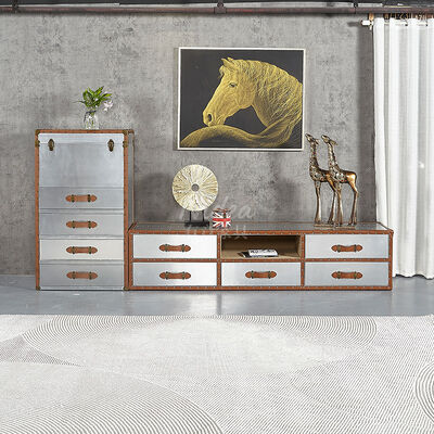 Aviator Retro Industriële Loft Stijl Vintage TV-meubel voor Woonkamer Villa's