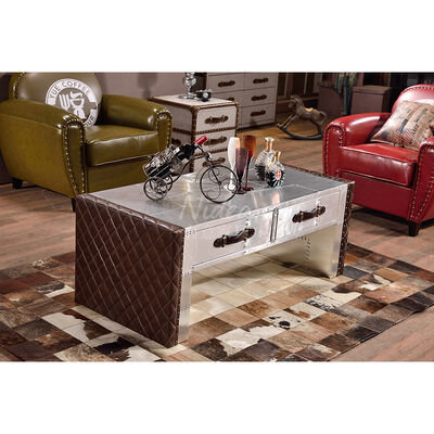 Industriële stijl Doppelkast Woonkamer Koffietafel Kasten Sigaren Bar Aluminium Rivet Gepersonaliseerde meubels