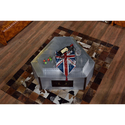 Industrial Retro American Style Aluminium Koffietafels Handgemaakt Duurzaam Antiek Huishoudelijk Meubel voor Woonhuis Bar Villa Hotel